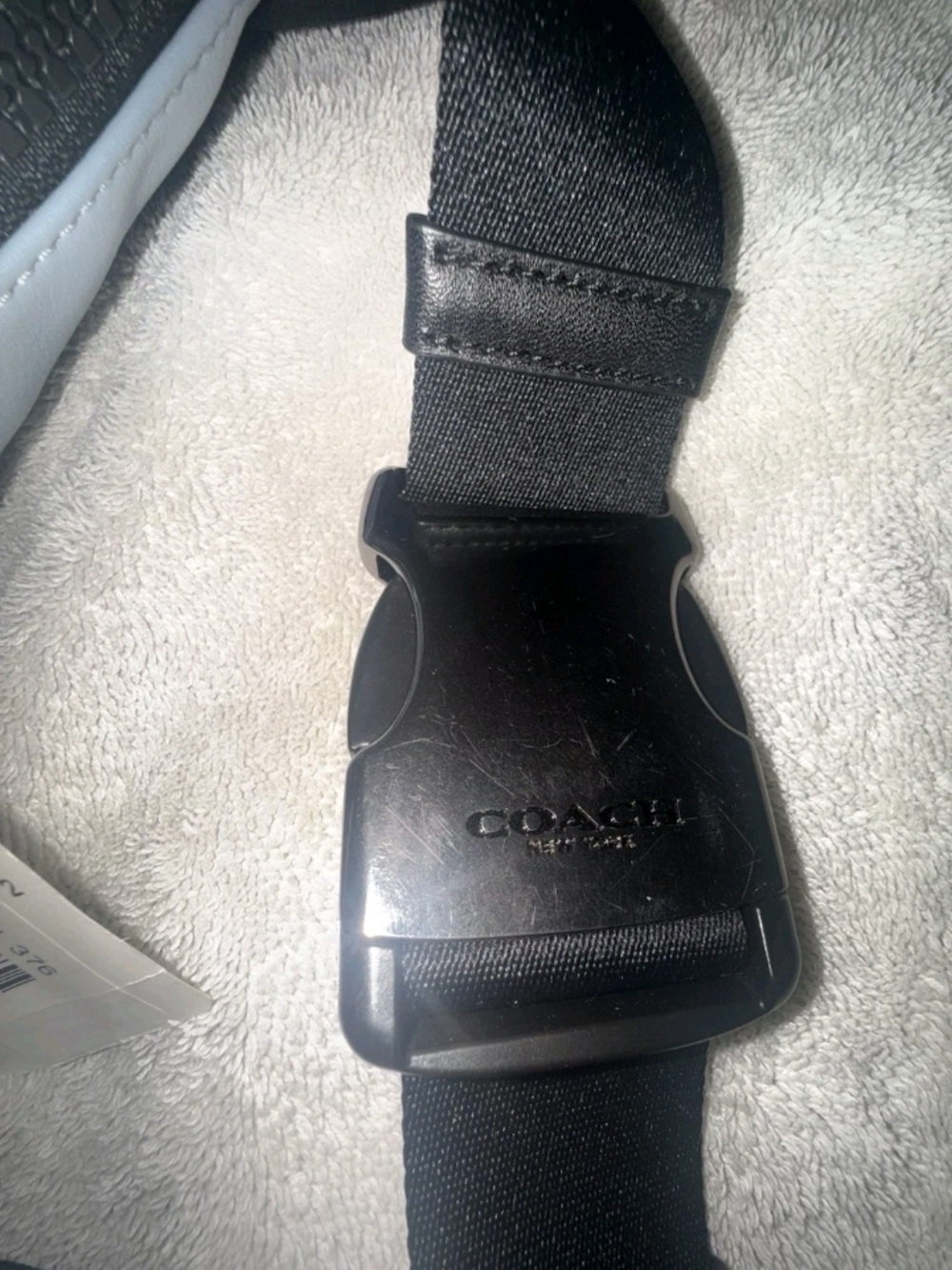 COACH Edge Belt Bag / Fanny Pack - Signature Light Grey /Blue With Strap - NEW - Picture 8 of 8